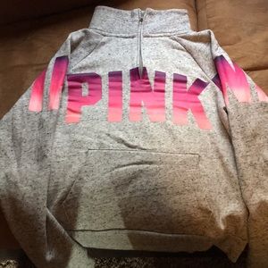 Pink quarter zip sweater